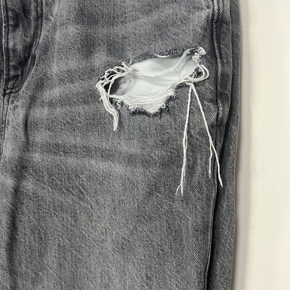 !SOLD! AMERICAN EAGLE Gray Distressed Jeans Black Streetwear Ripped Skinny US 4 - Picture 4 of 13